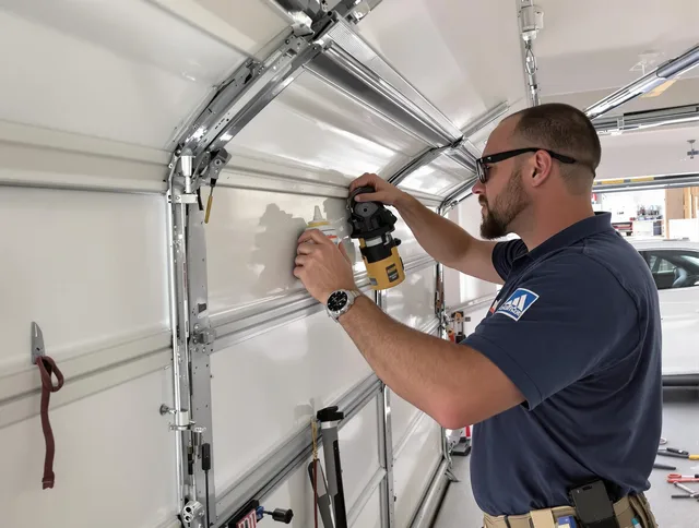 Berea Garage Door Repair technician quieting a noisy garage door in Berea