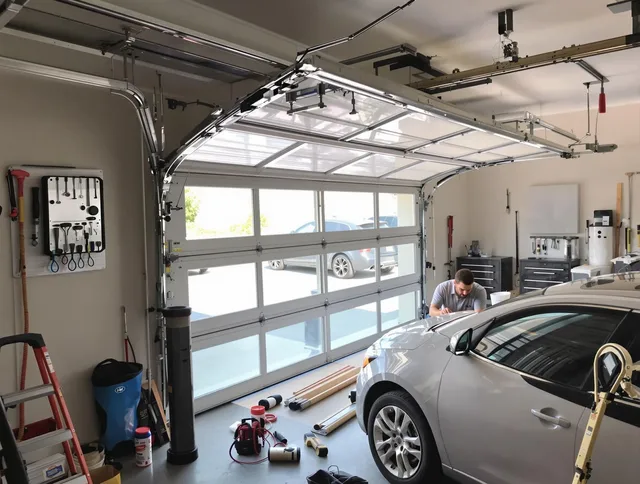 Garage door noise reduction service by Berea Garage Door Repair in Berea