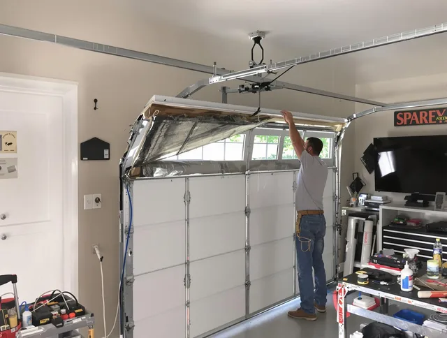 Garage door section replacement by Berea Garage Door Repair in Berea